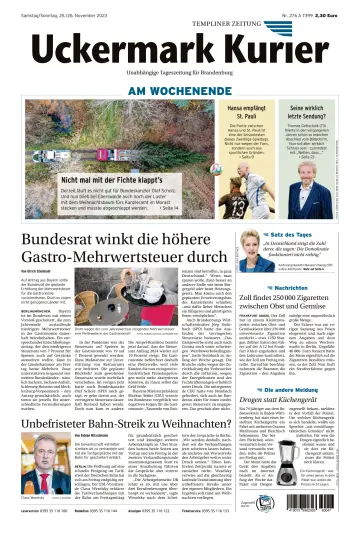 Uckermark Kurier Templiner Zeitung - 25 十一月 2023