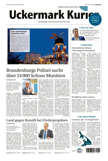 Uckermark Kurier Templiner Zeitung - 28 十一月 2023