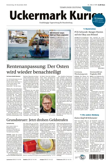 Uckermark Kurier Templiner Zeitung - 30 Nov 2023