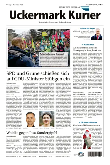Uckermark Kurier Templiner Zeitung - 08 十二月 2023
