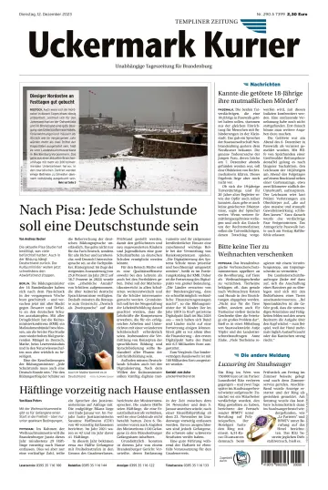 Uckermark Kurier Templiner Zeitung - 12 Dez. 2023