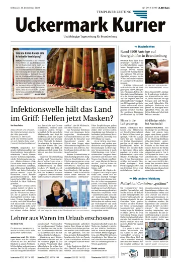 Uckermark Kurier Templiner Zeitung - 13 Dez. 2023