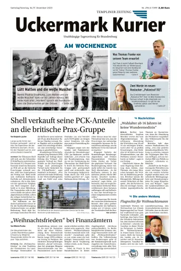 Uckermark Kurier Templiner Zeitung - 16 十二月 2023