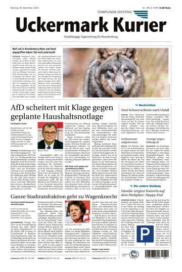 Uckermark Kurier Templiner Zeitung - 18 Dec 2023