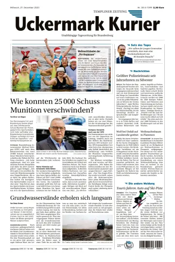 Uckermark Kurier Templiner Zeitung - 27 Dez. 2023