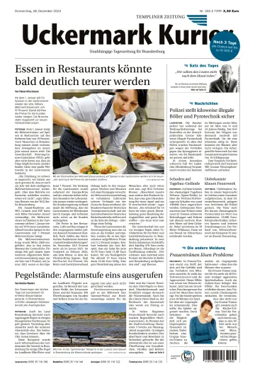 Uckermark Kurier Templiner Zeitung - 28 十二月 2023