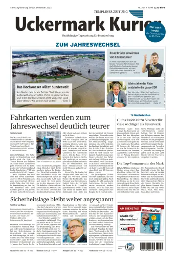 Uckermark Kurier Templiner Zeitung - 30 Dez. 2023
