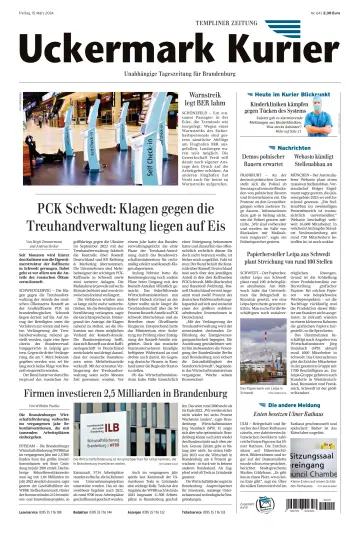 Uckermark Kurier Templiner Zeitung - 15 März 2024