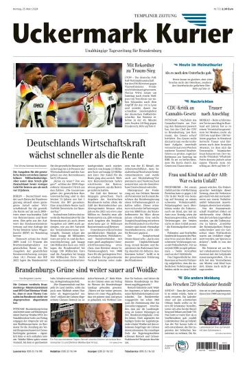 Uckermark Kurier Templiner Zeitung - 25 三月 2024