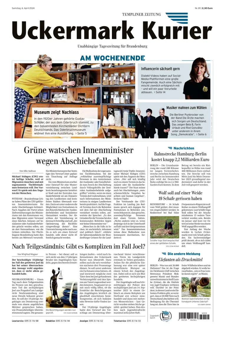 Uckermark Kurier Templiner Zeitung