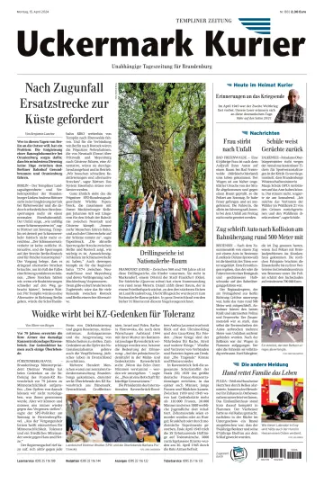Uckermark Kurier Templiner Zeitung - 15 Apr. 2024