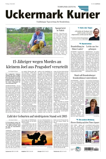 Uckermark Kurier Templiner Zeitung - 3 Ma 2024