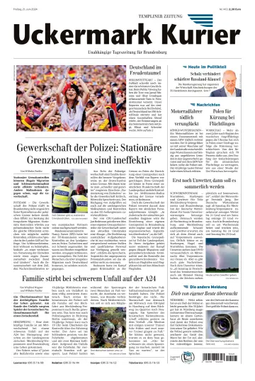 Uckermark Kurier Templiner Zeitung - 21 Jun 2024
