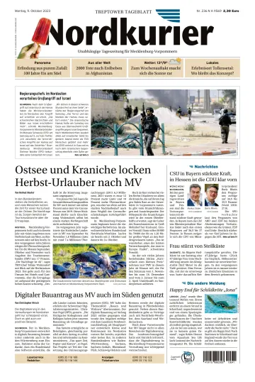 Nordkurier Treptower Tageblatt - 09 oct. 2023