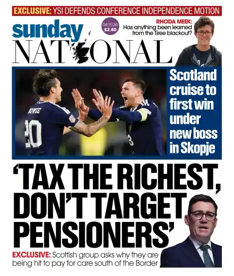 The National front page, 4 October 2026. Headline: 'Tax the richest, don't target pensioners'.