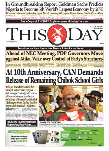 THISDAY - 14 Nis 2024