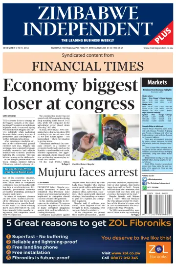 The Zimbabwe Independent - 5 Dec 2014