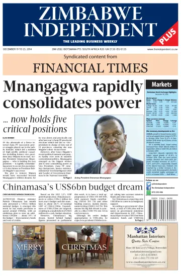 The Zimbabwe Independent - 19 Dec 2014