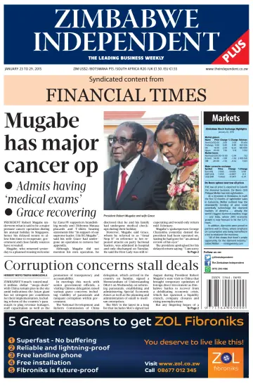 The Zimbabwe Independent - 23 Jan 2015