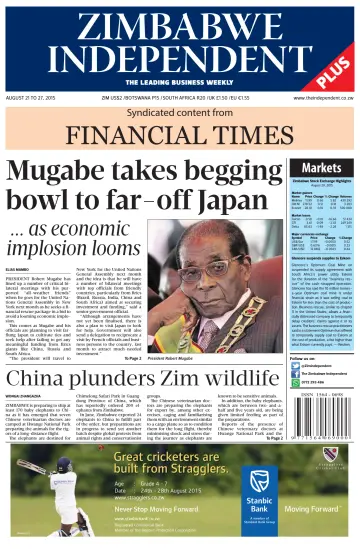 The Zimbabwe Independent - 21 Aug 2015