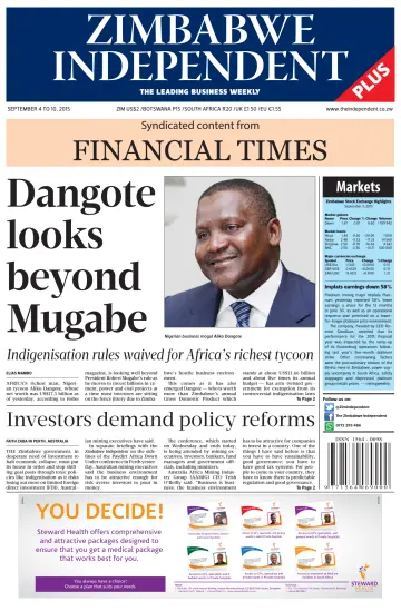 The Zimbabwe Independent - 4 Sep 2015