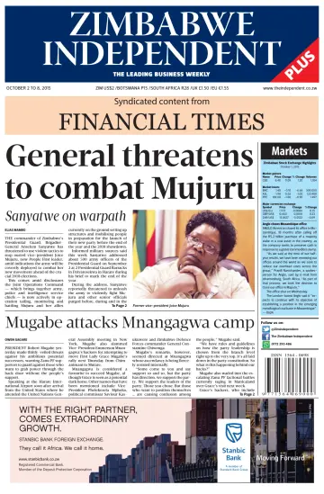 The Zimbabwe Independent - 2 Oct 2015