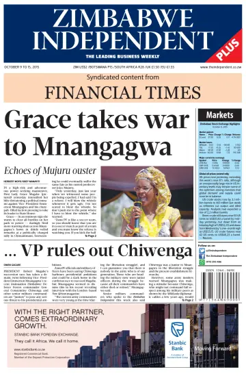 The Zimbabwe Independent - 9 Oct 2015