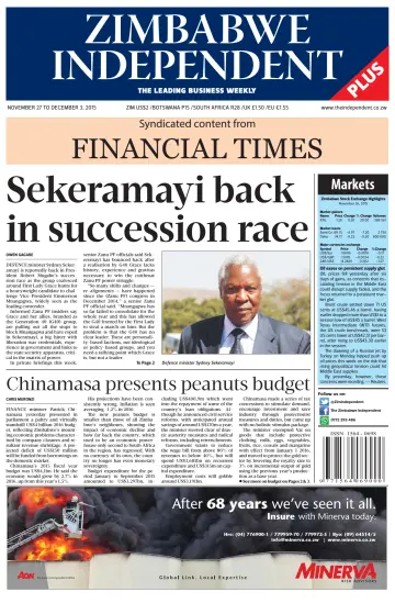 The Zimbabwe Independent - 27 Nov 2015