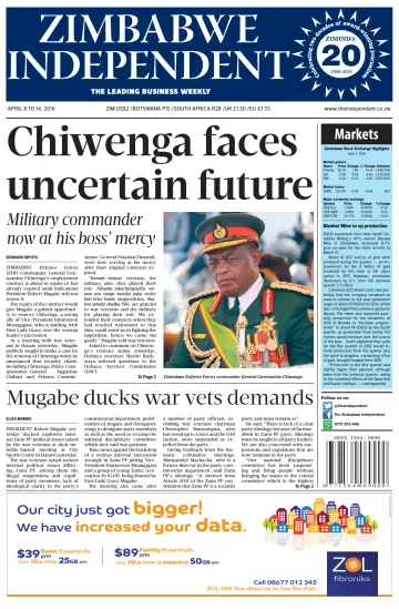 The Zimbabwe Independent - 8 Apr 2016