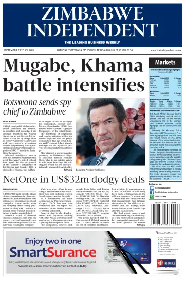 The Zimbabwe Independent - 23 Sep 2016