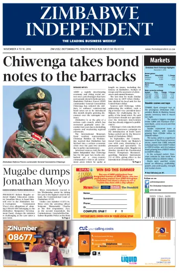 The Zimbabwe Independent - 4 Nov 2016