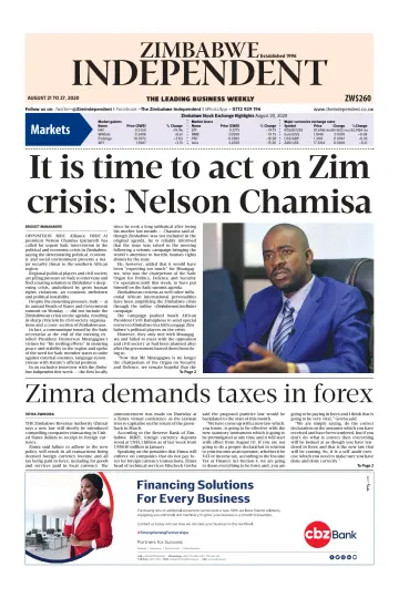 The Zimbabwe Independent - 21 Aug 2020