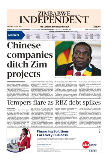 The Zimbabwe Independent - 9 Oct 2020