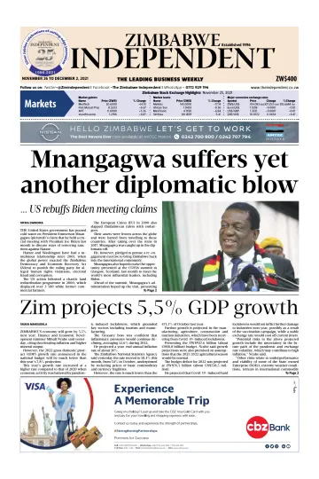 The Zimbabwe Independent - 26 Nov 2021