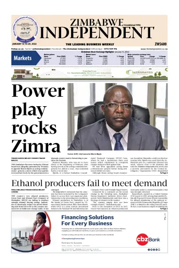 The Zimbabwe Independent - 14 Jan 2022