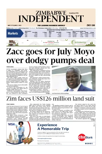 The Zimbabwe Independent - 27 May 2022