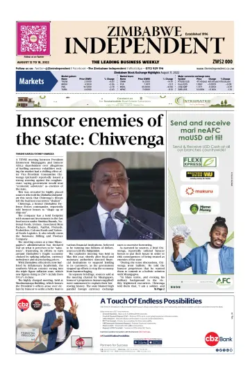 The Zimbabwe Independent - 12 Aug 2022