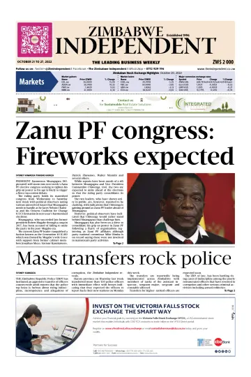 The Zimbabwe Independent - 21 Oct 2022