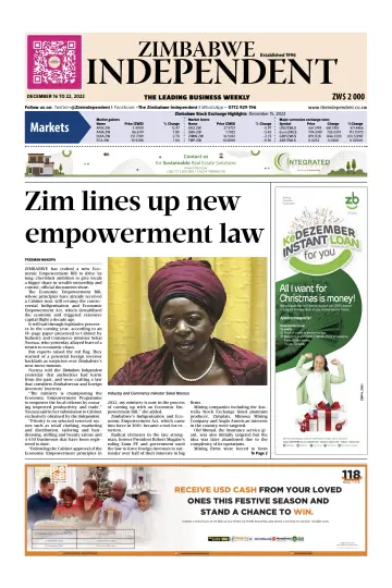 The Zimbabwe Independent - 16 Dec 2022
