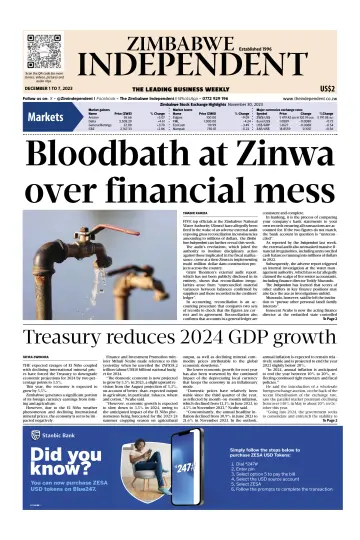 The Zimbabwe Independent - 01 Dez. 2023