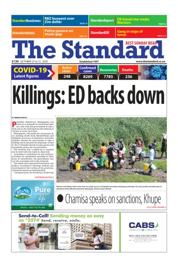 The Standard (Zimbabwe) - 25 Oct 2020
