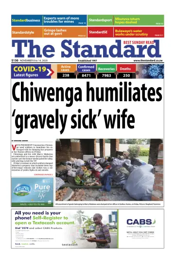 The Standard (Zimbabwe) - 8 Nov 2020