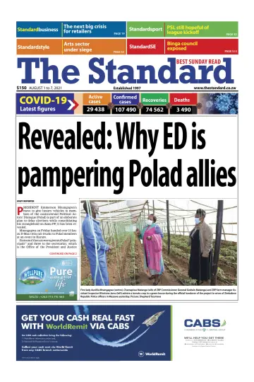 The Standard (Zimbabwe) - 1 Aug 2021