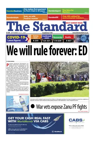 The Standard (Zimbabwe) - 5 Sep 2021