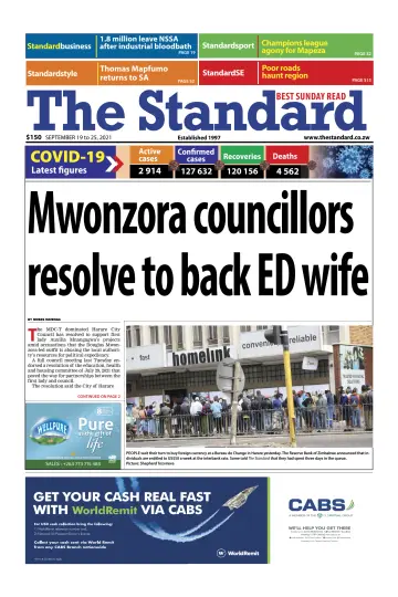 The Standard (Zimbabwe) - 19 Sep 2021