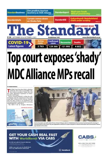 The Standard (Zimbabwe) - 26 Sep 2021