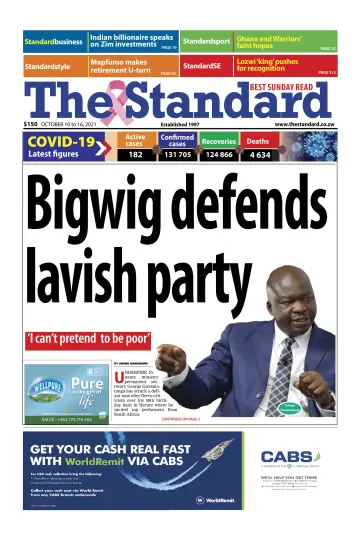 The Standard (Zimbabwe) - 10 Oct 2021