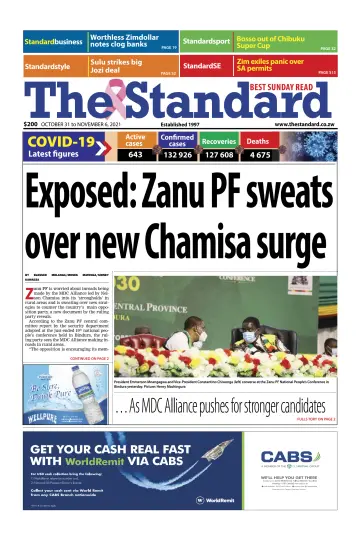 The Standard (Zimbabwe) - 31 Oct 2021