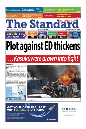The Standard (Zimbabwe) - 7 Nov 2021