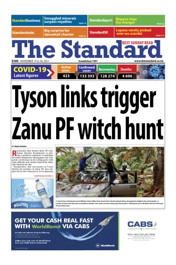The Standard (Zimbabwe) - 14 Nov 2021
